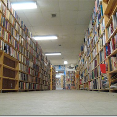 Inside the stacks at The Book Thing