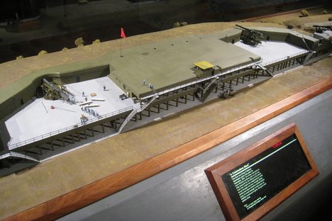 A reproduction of what the building would have looked like when it was used as a coastal artillery battery