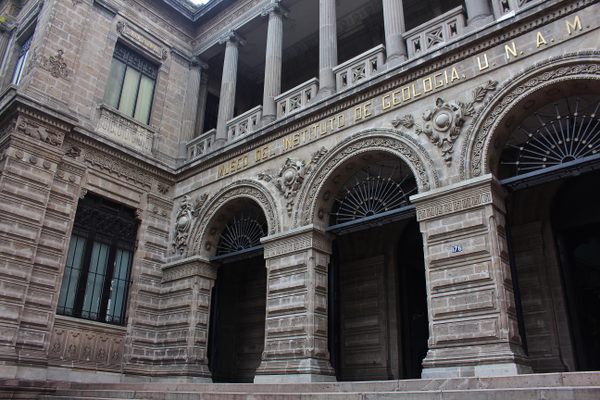 Dinosaurs on the facade.