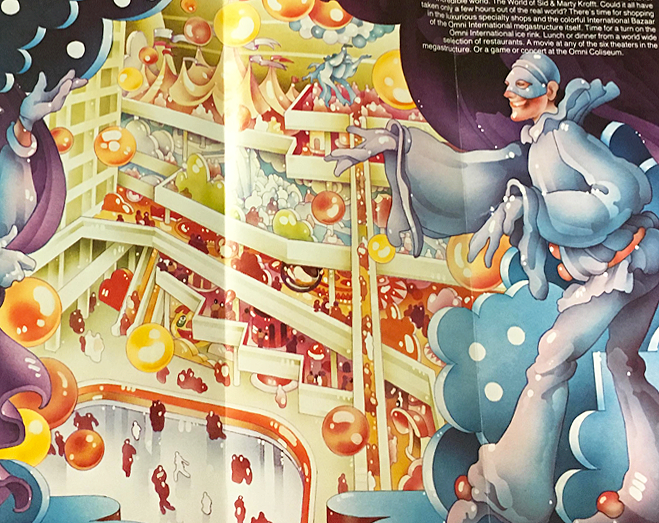 A trippy artist's depiction of the park, from a brochure.