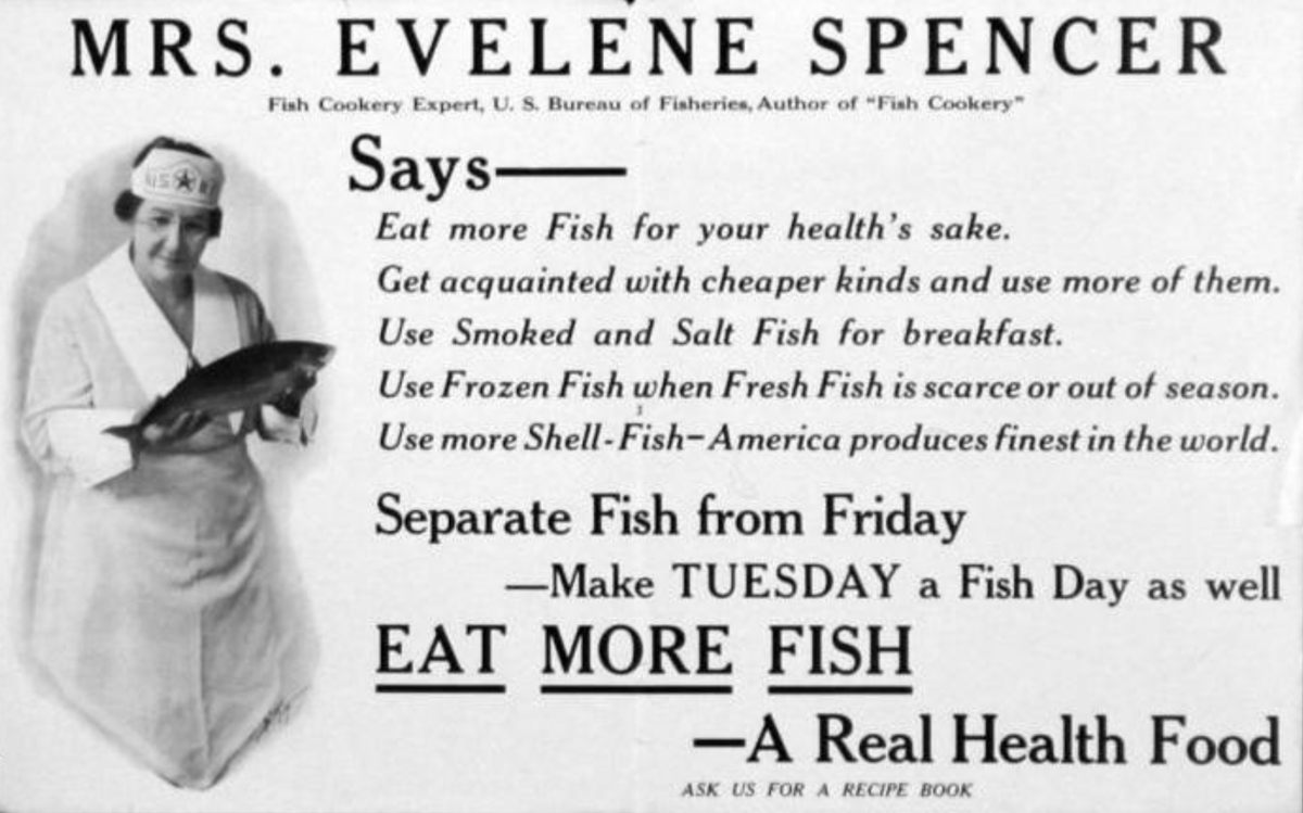 In promotional materials, Spencer often appeared in a starched uniform and lunch-lady cap.