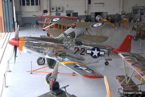 All of the restored planes are kept in pristine condition.