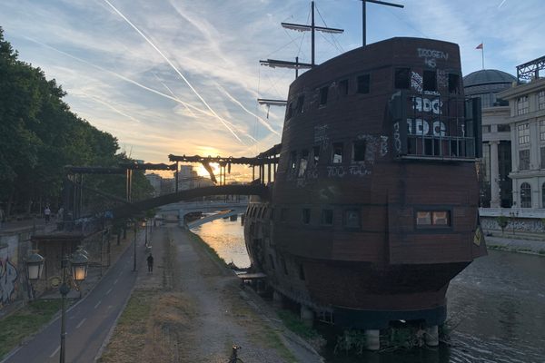 The Ship of Doom at sundown