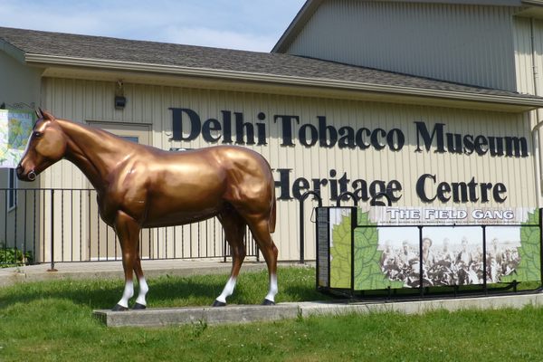 Out front of the Tobacco Museum