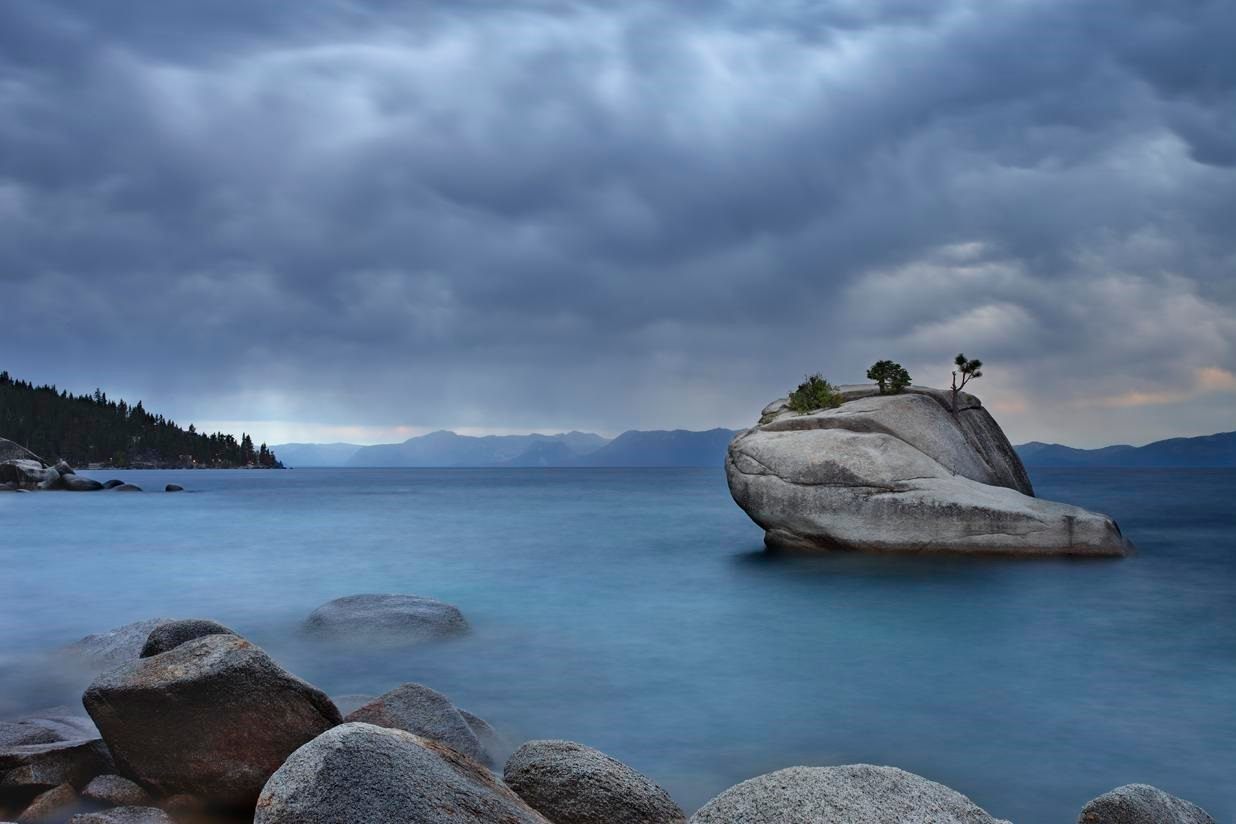 Stormy Bonsai Rock, a draw for avid nature photographers