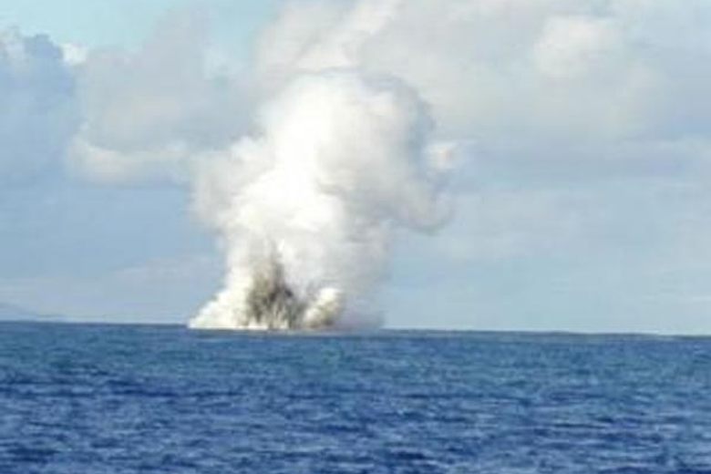 Underwater Volcano Eruption Sharks