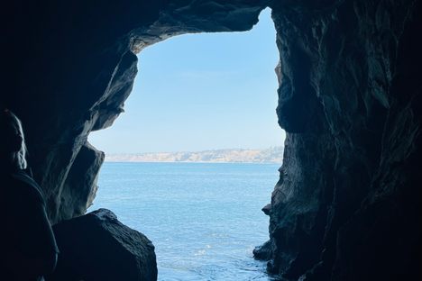 View from inside the cave