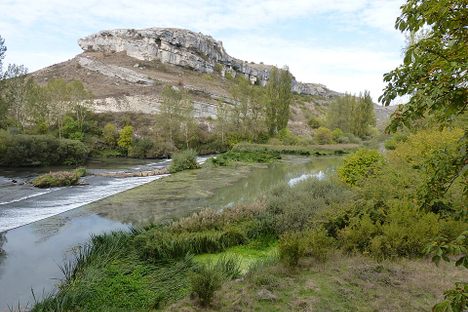 Weir across the river to provide the required head of water