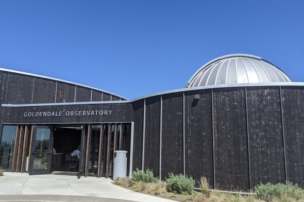The newly renovated exterior of the building