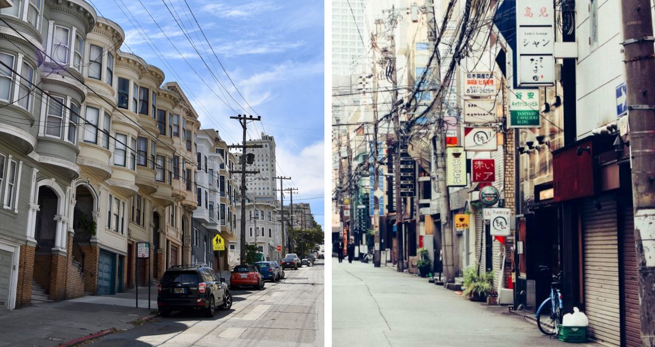 San Francisco (left) and Osaka (right) were sister cities for 60 years.