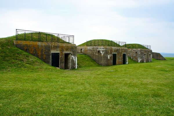 Huts on Georges Island