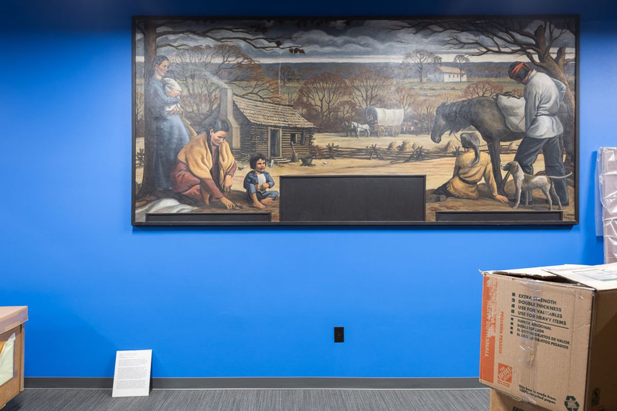<em>Last Home of the Choctaw Nation</em>, by H. Louis Fruend, Museum of the Red River, Idabel, Oklahoma.
