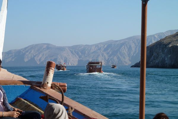 Boat in the khors of Oman