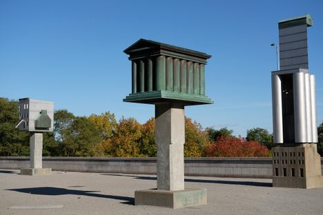 "The Temple-Silo" and several other allegorical columns.