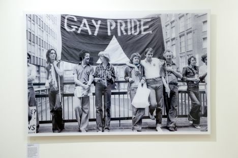 A photo in the main room at Queer Britain.