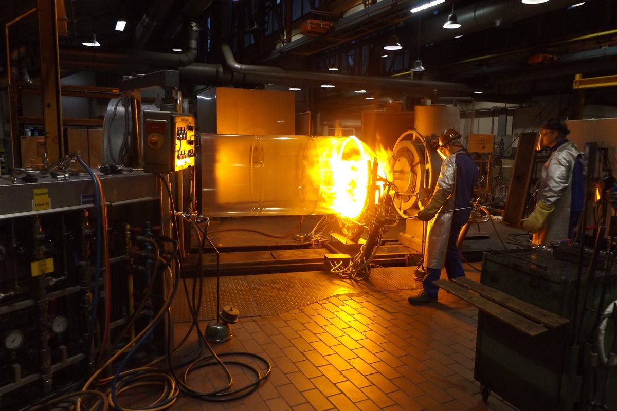 The 815-pound bottle took three years to build.