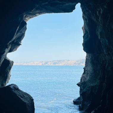 View from inside the cave