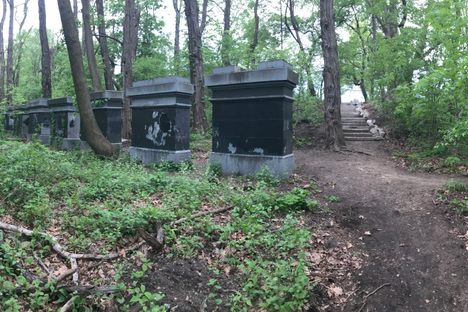 Monoliths, with new access steps, May 2017