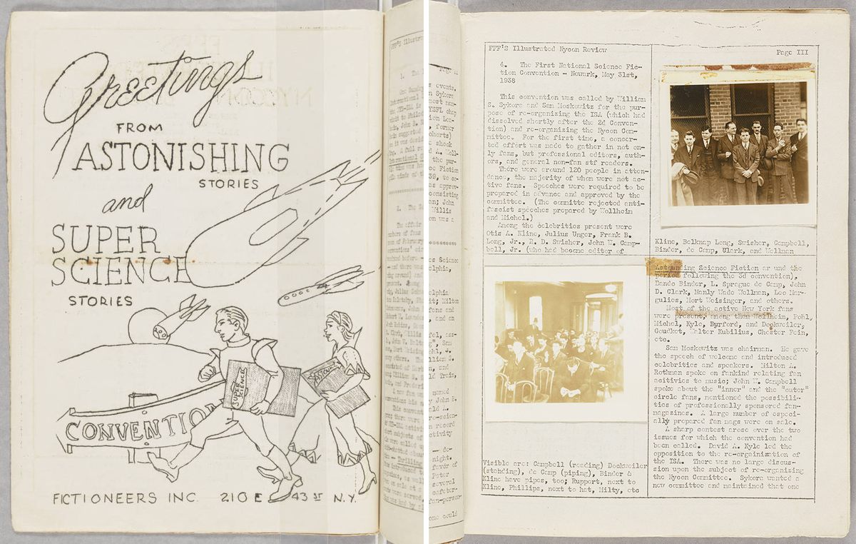 Pages from <em>FFF's Illustrated Nycon Review, 1942</em>.