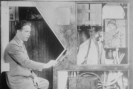 Anatol Josepho, the inventor of the "Photomaton" photo booth that debuted in September 1925 at 1659 Broadway in New York City.
