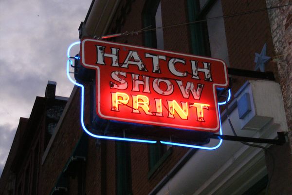 Hatch Show Print at dusk