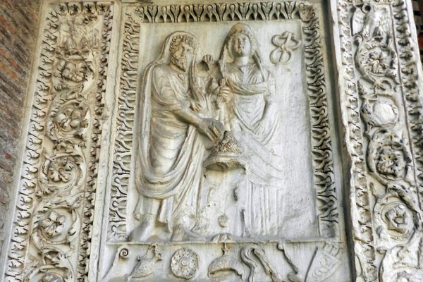 Detail of the sacrificial scenes.