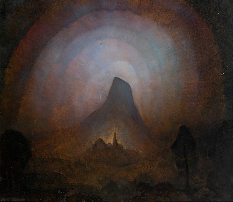 <em>Mountain of Light</em> by Boris Alexeyevich Smirnov-Rusetsky, a member of the <em>Amaravella Collective</em>, a group of artists who subscribed to the ideology of Russian Cosmism. c.1922-1927