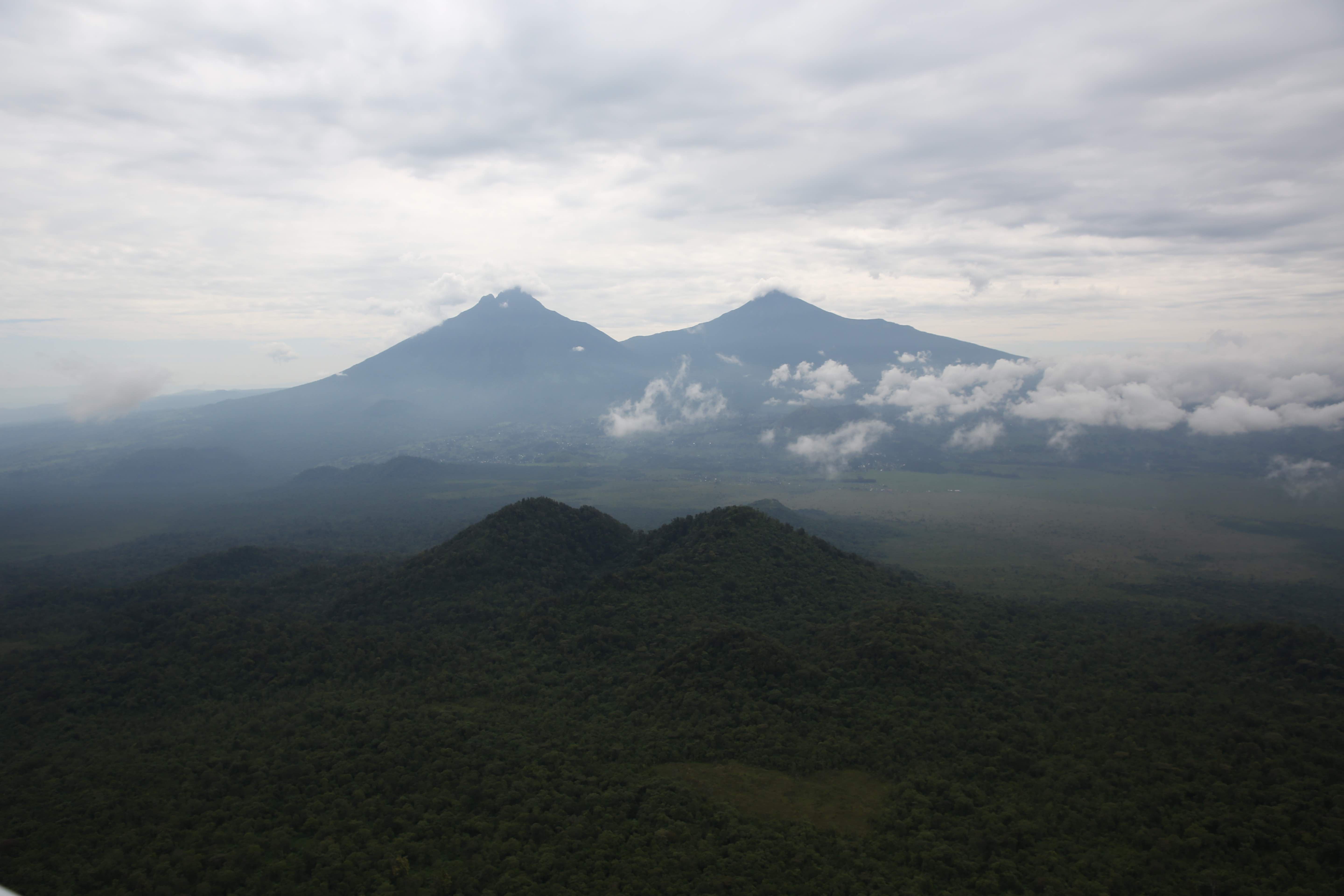 The Virguna Mountains in Central Africa.