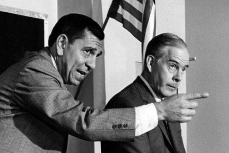 Jack Webb and Harry Morgan in Dragnet.