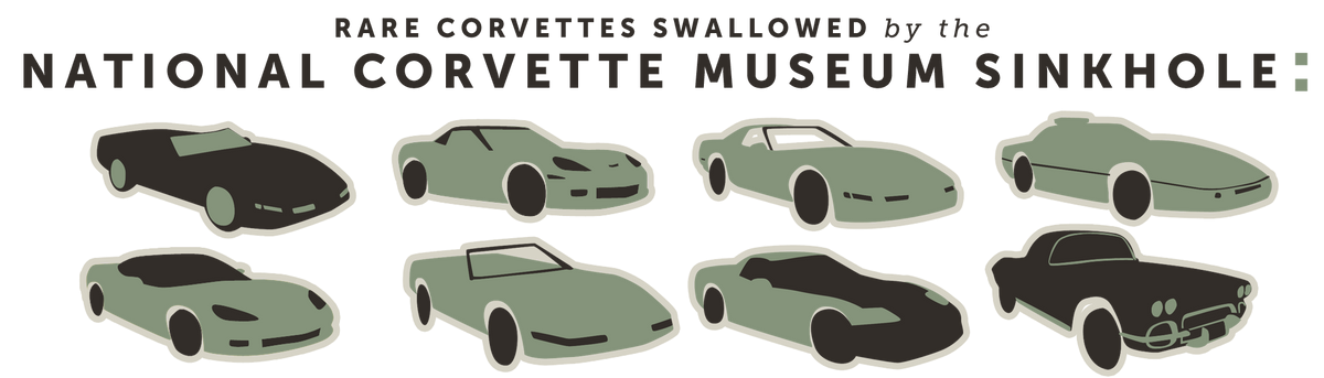 Rare corvettes swallowed by the National Corvette Museum Sinkhole