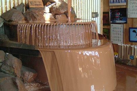 The World's Largest Chocolate Waterfall