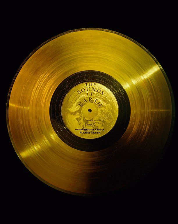 The cover of the "Sounds of Earth" side of the Voyager Golden Record.