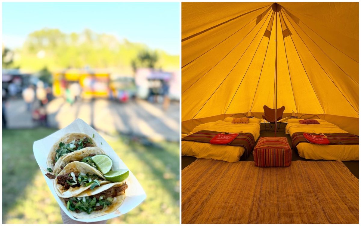 The festival offered scrumptious tacos and other food-truck eats plus cozy glamping.
