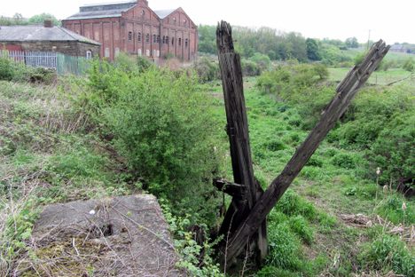 View along Lemington Gut , the original course of the Tyne at Lemington Staithes