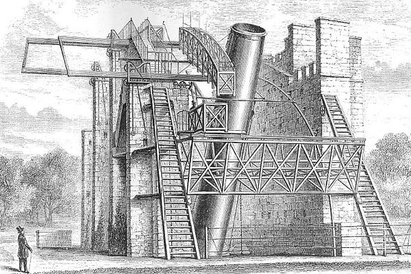 Illustration of the Leviathan of Parsonstown (Rosse Six-Foot Telescope). 