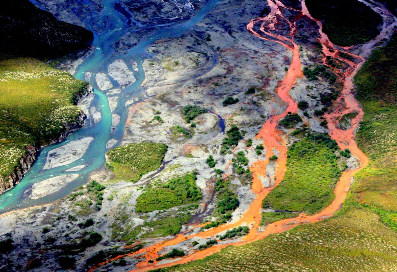 The Kutuk River in Alaska's Gates of the Arctic National Park is one of 75 orange-stained rivers found in the region.