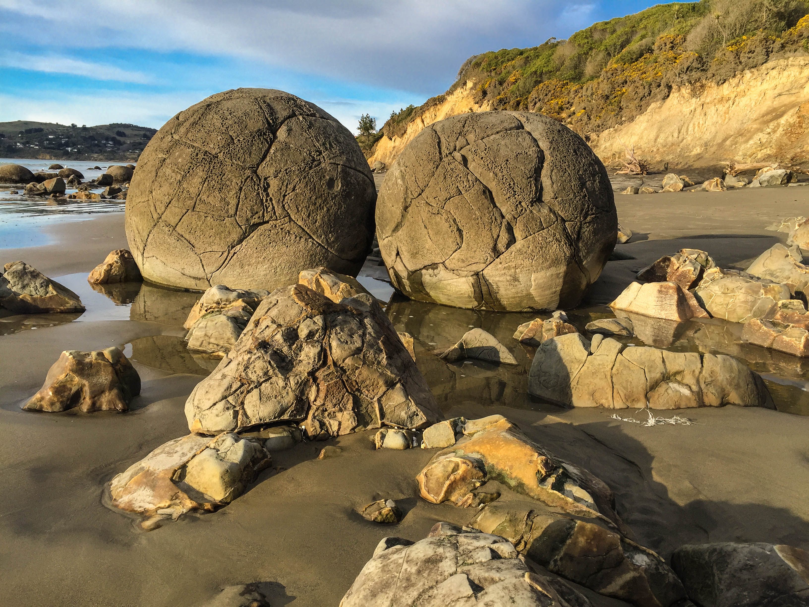 Moeraki Boulders in New Zealand.
