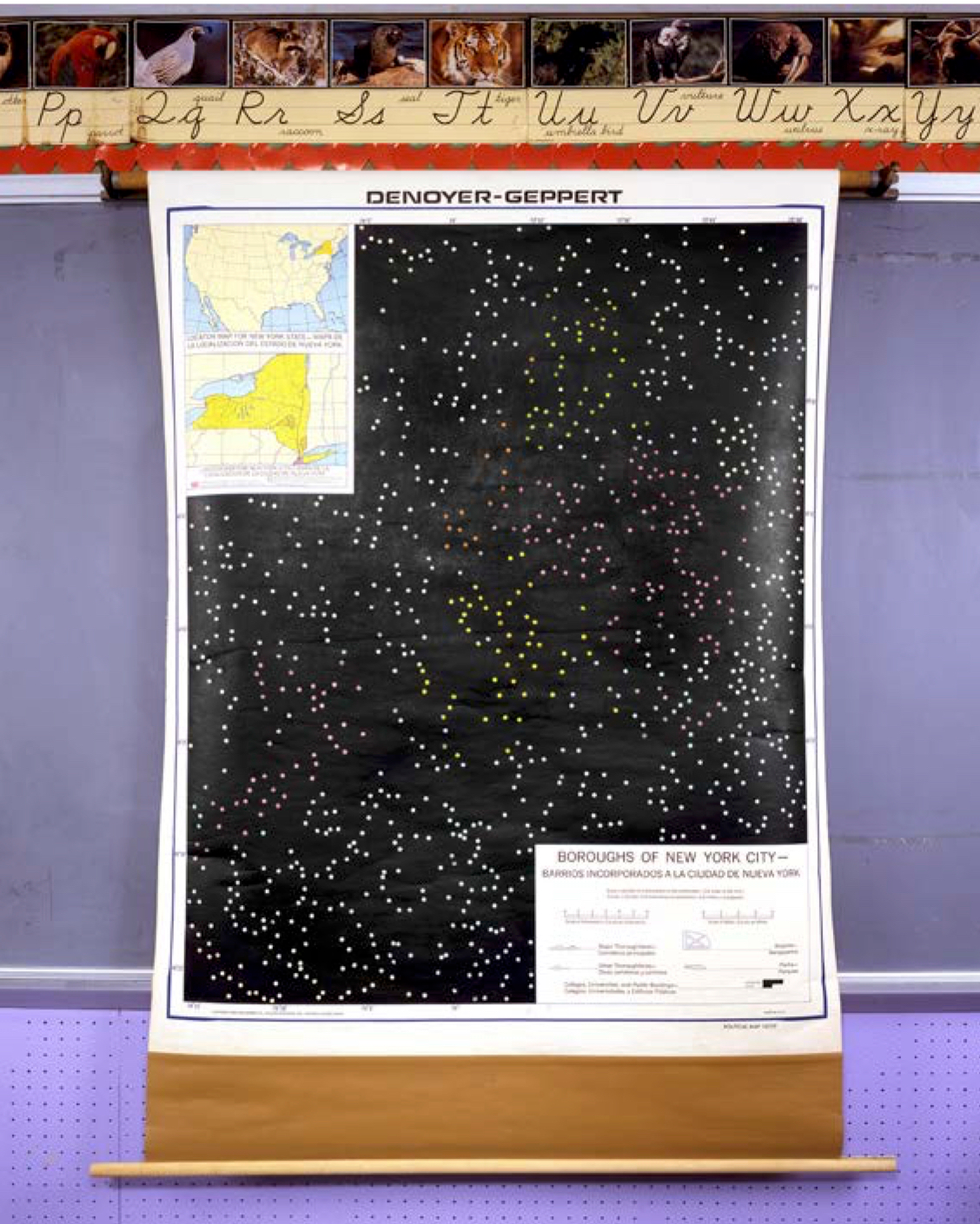 Kim Baranowski, <em>Boroughs of NYC—Political (1,000 stars unseen over NYC due to light pollution)<em>, 2006. 