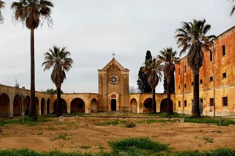 The outside of the church. 