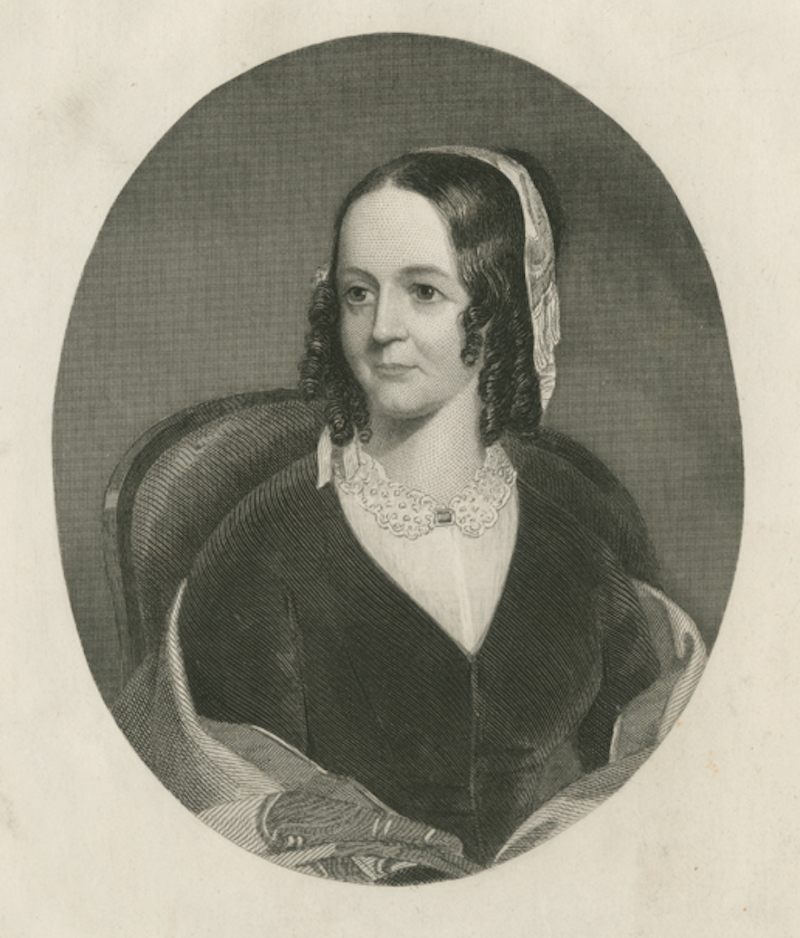 Sarah Josepha Hale, from the frontispiece to issue 41 of <em>Godey's Lady's Book</em>, 1850.