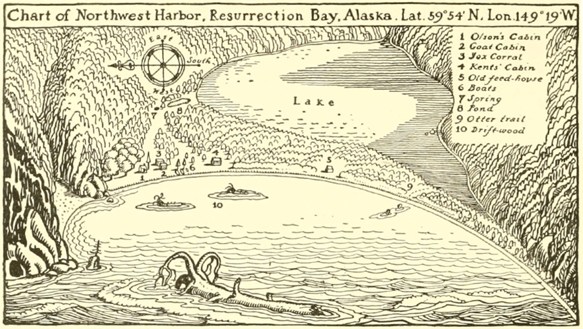 While on Fox Island, Kent created woodcuts inspired by their time there, which became the illustrations of his book.
