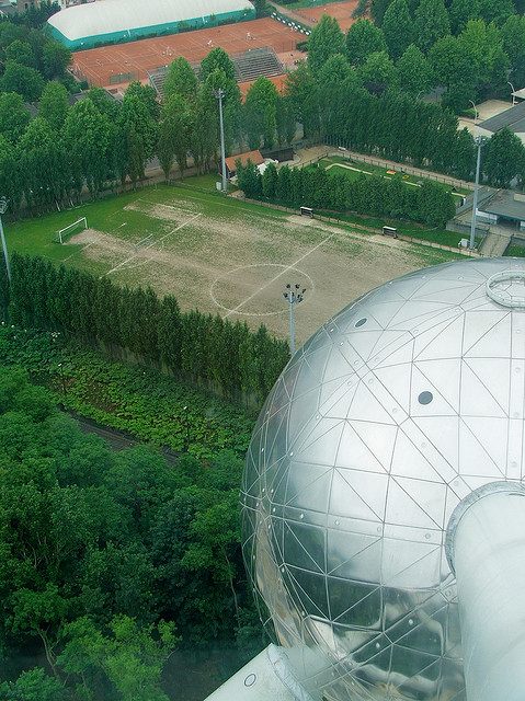 View from Atomium in Brussels
