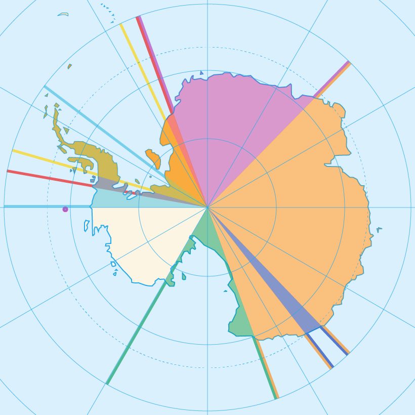 There's technically a decipoint in Antarctica, but no one lives there.
