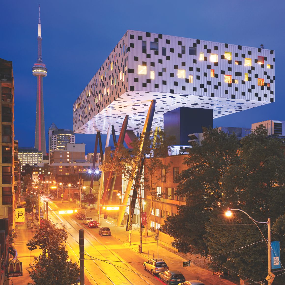 Rosalie Sharp Centre for Design in the iconic Toronto cityscape.