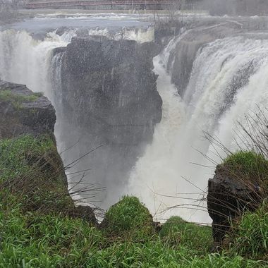 The view from standing just across from the falls edge.