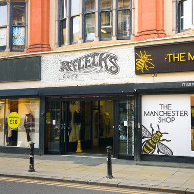 The entrance to Afflecks.