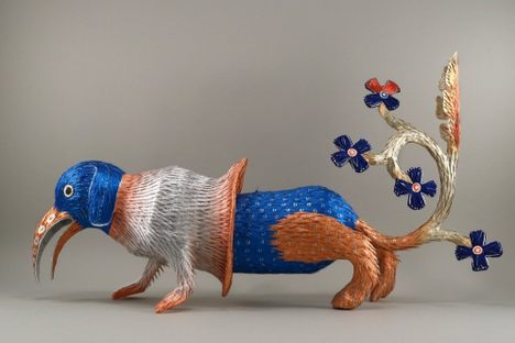 Benavidez's piñatas contain thousands of pieces of hand-cut paper and can take months to complete.