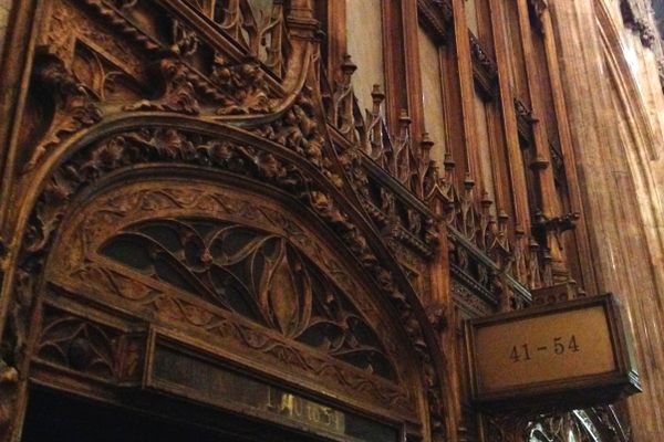 Detail of the Tiffany-designed elevators. Economical cast iron, not bronze!