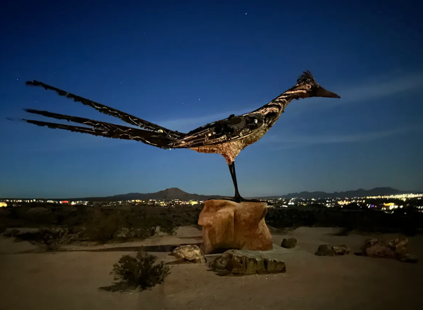 Citizens donated different trinkets to incorporate into the bird’s design.