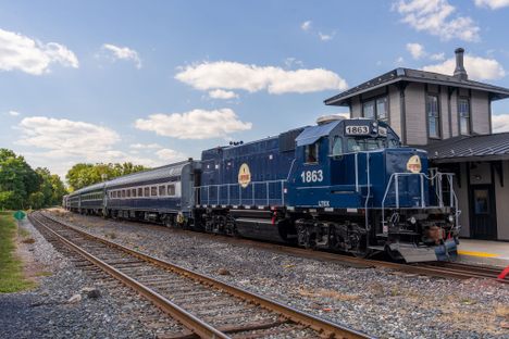 See the restored railway cars up close.